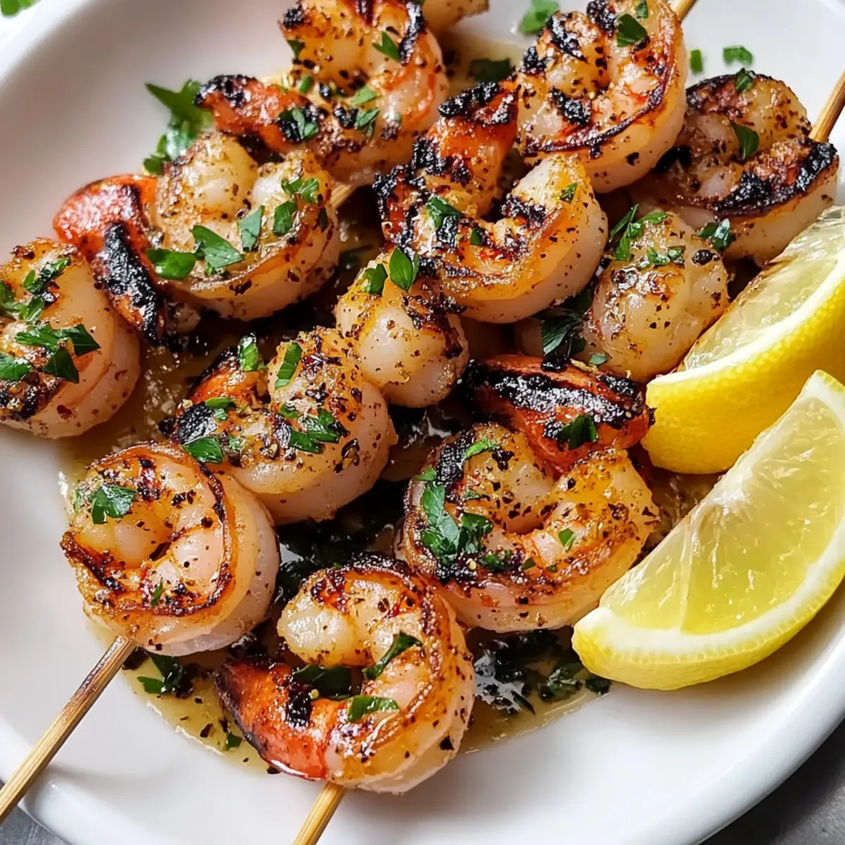 Gegrillte Knoblauch GarnelenspieAe uqdld7